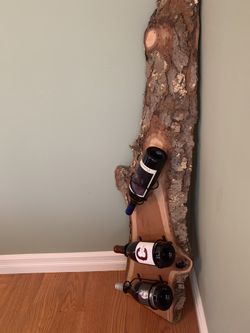 Wood slab wine rack sale