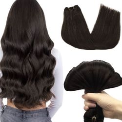 GORGEOUS 20”’ DARK BROWN HUMAN HAIR STRAIGHT BUNDLE $80