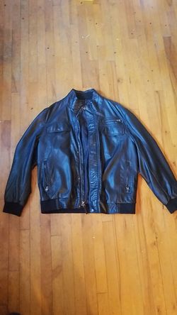 Black Calvin Klein Leather Jacket