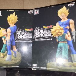 DBZ Dragon Ball Z Banpresto Dramatic Showcase 4th Season Vol 1 Vol 2 Majin Vegeta Trunks Statues