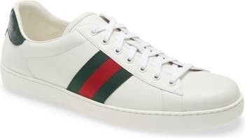 Gucci White Leather Ace Sneakers Size 8.5 Us