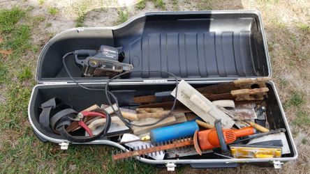 Dry wall, belt sander, propane torch, etc