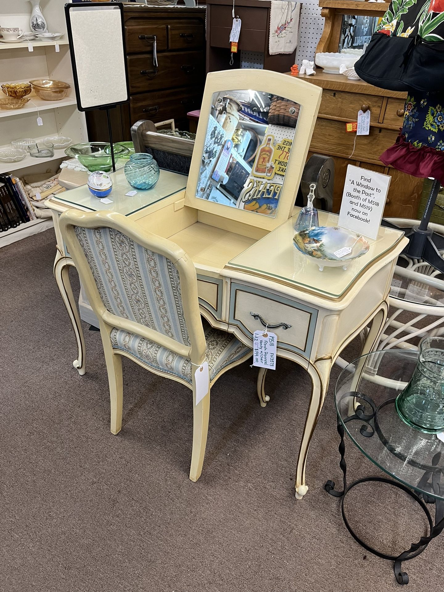 Vintage French Provincial Vanity W/ Chair
