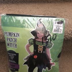 Girls pumpkin witch costume