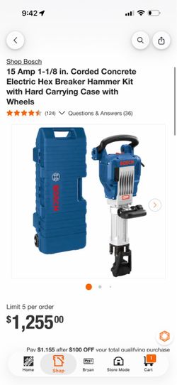 🔥 BOSCH 35 LB. BREAKER HAMMER KIT – BRAND NEW 🔥