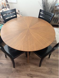 Dining table and chairs