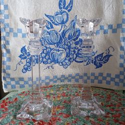 #Vintage Glass #Candleholders 