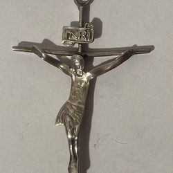 Vintage Sterling Silver Pendant Cross Crucifix 