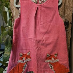 Mini Boden Pink Fox Corduroy Jumper Size size 3T