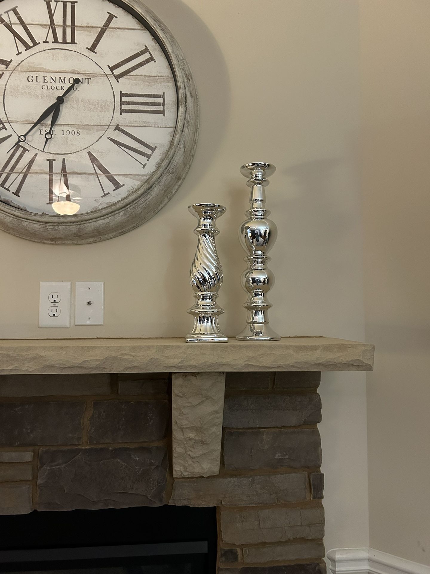 Glass Candle Stick Holders