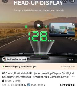 Speed / Compas / GPS Head Up Windscreen Display,