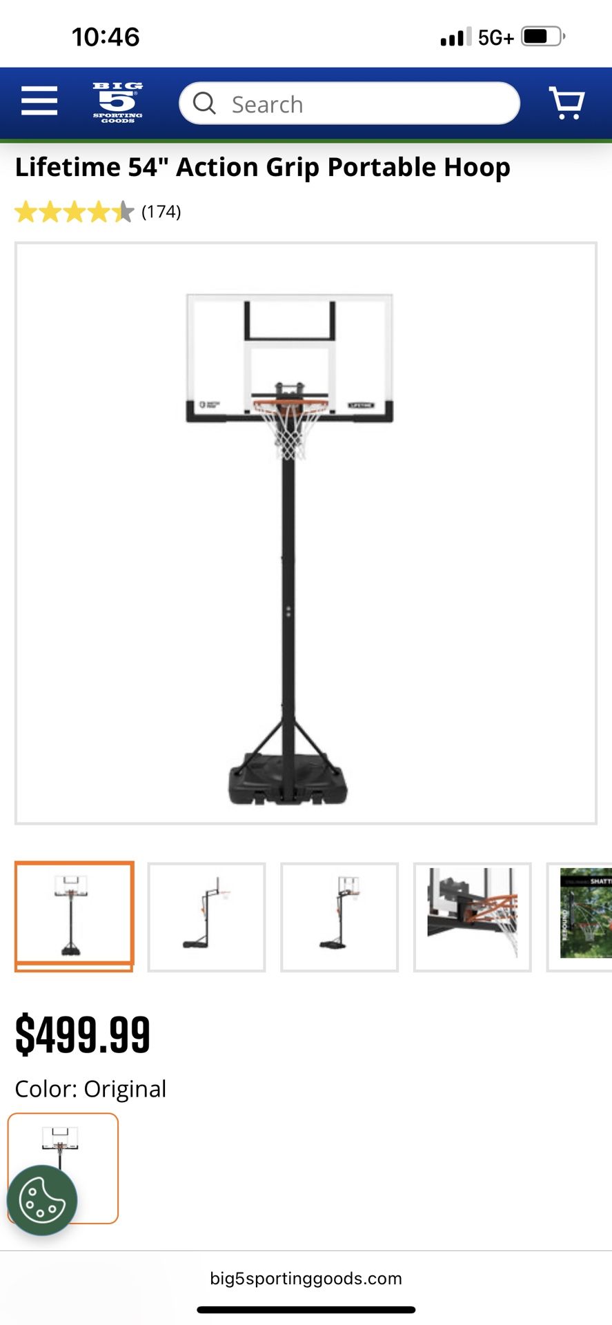 Lifetime 54” Basketball Hoop