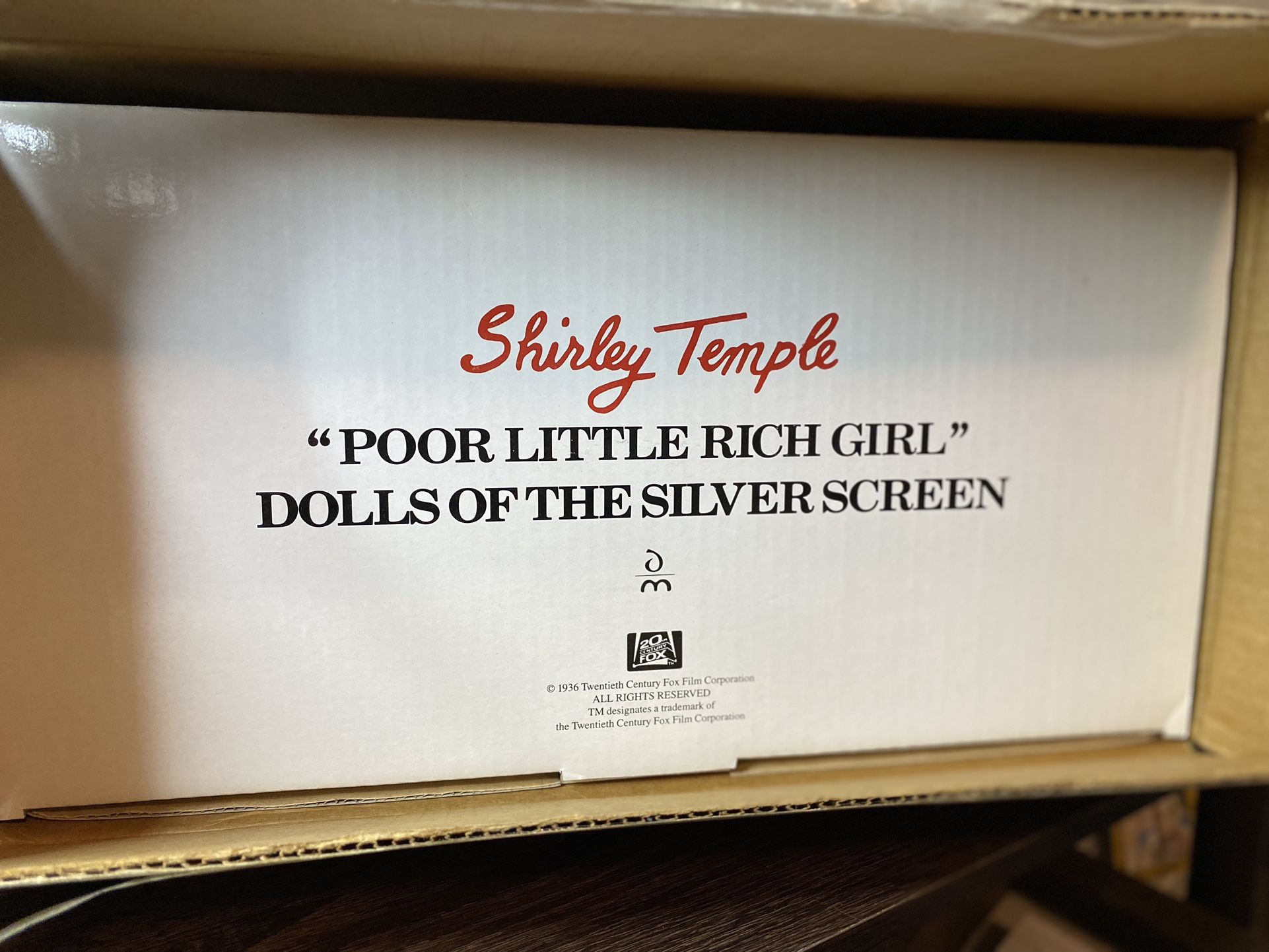 Shirley Temple Porcelain “Poor Little Rich Girl” Doll 