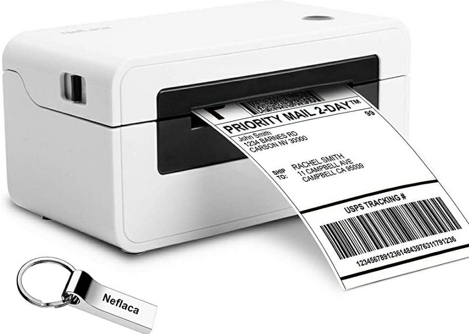Label Printer, Direct Thermal Desktop Label Printer, High Speed USB Shipping Label Maker for UPS, FedEx, Ebay, Amazon Barcode Printing 4x6 Printer