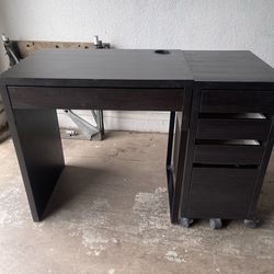 IKEA desk and filing cabinet set