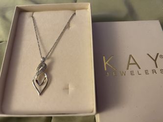 Beautiful Sterling Silver and Diamond Pendant