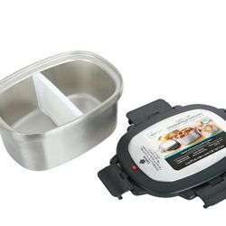 33 oz Rectangular Insulated Food Container, Stainless Steel, New