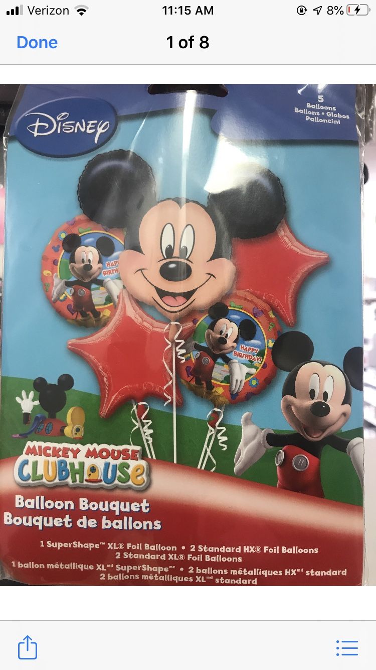 Mickey Mouse balloon bouquet