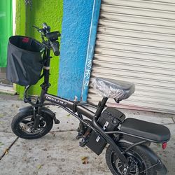 Socling Adult Electric Folding Ebike 1200W Peak Rated 500W Motor 48V 15Ah- Max 28MPH High-Speed, Level 3 Assist, Dual Disc Brakes, 14" with Pedal Assi