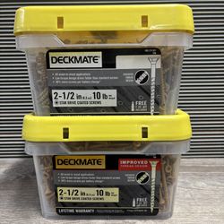 DECKMATE 2 1/2 Inch Star Drive Coated Screws. $45 Each Or If You Buy Two $40 Each.