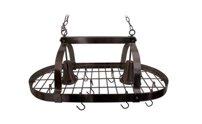 All the Rages Inc. Elegant Designs 2 Light Kitchen Pot Rack with Downlights (brand new in box)