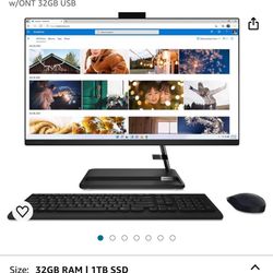 Lenovo IdeaCentre AIO 3 27IAP7 2023 All-in-One Desktop 27-inch IPS Touchscreen 10-Core 13th Gen Intel Core i7-13620H 