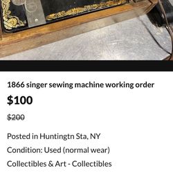 Singers sewing machine
