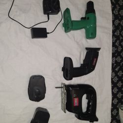 Niko Ta Drill ,jig Saw ,palm Sander With Two Batteries Works Great 