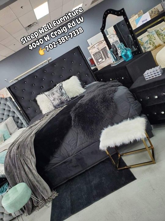 🙋‍♂️4pc King Or Queen Bedroom 👉Furniture Sectional Dining Table Sets, Bunk Beds Avail