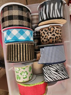 Lot of 17 Wire Edge Ribbon NEW!!