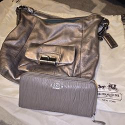 Coach Kristin Leather Bag And Wallet