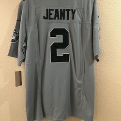 Ashton Jeanty #2 Las Vegas Raiders  Silver Jersey Vapor Limited Edition Size large