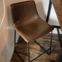 Dark Brown Bar Stool Chairs (2)
