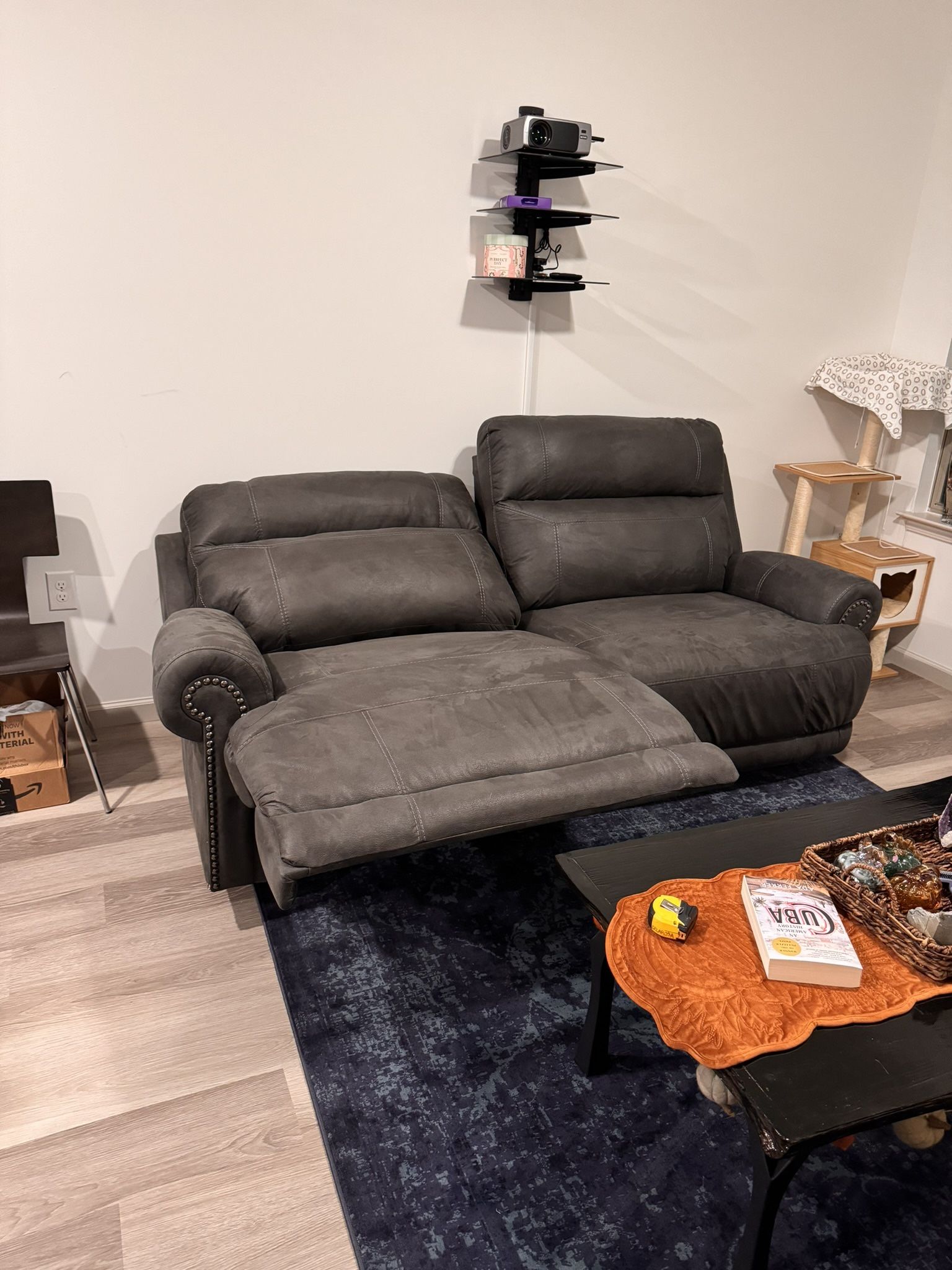 Ashley Furniture - Austere Manual Recliner - Dark Gray