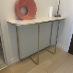 Gold Rim Console Table