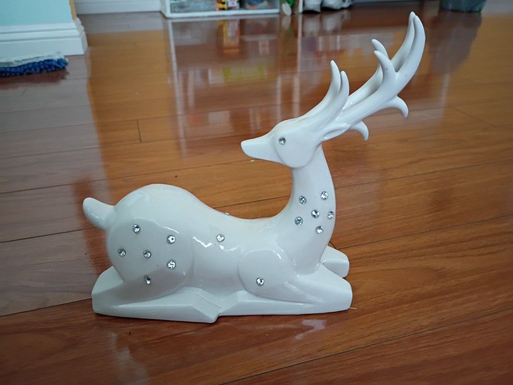 Decorative Reindeer With  Rhinestone 9 Inches High