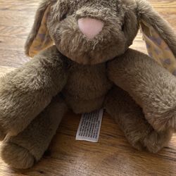 Animal Adventure Plush Raina Bunny Stuffed Animal Rabbit Lovey Chocolate Brown