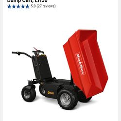 1100lb Loading 1000W DC Motor 48V Battery Powered Hydraulic Tipping Dump Cart