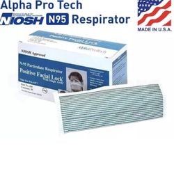 Alpha Protech N95 respirator NIOSH approved - Box of 35 Face Masks - Made in USA