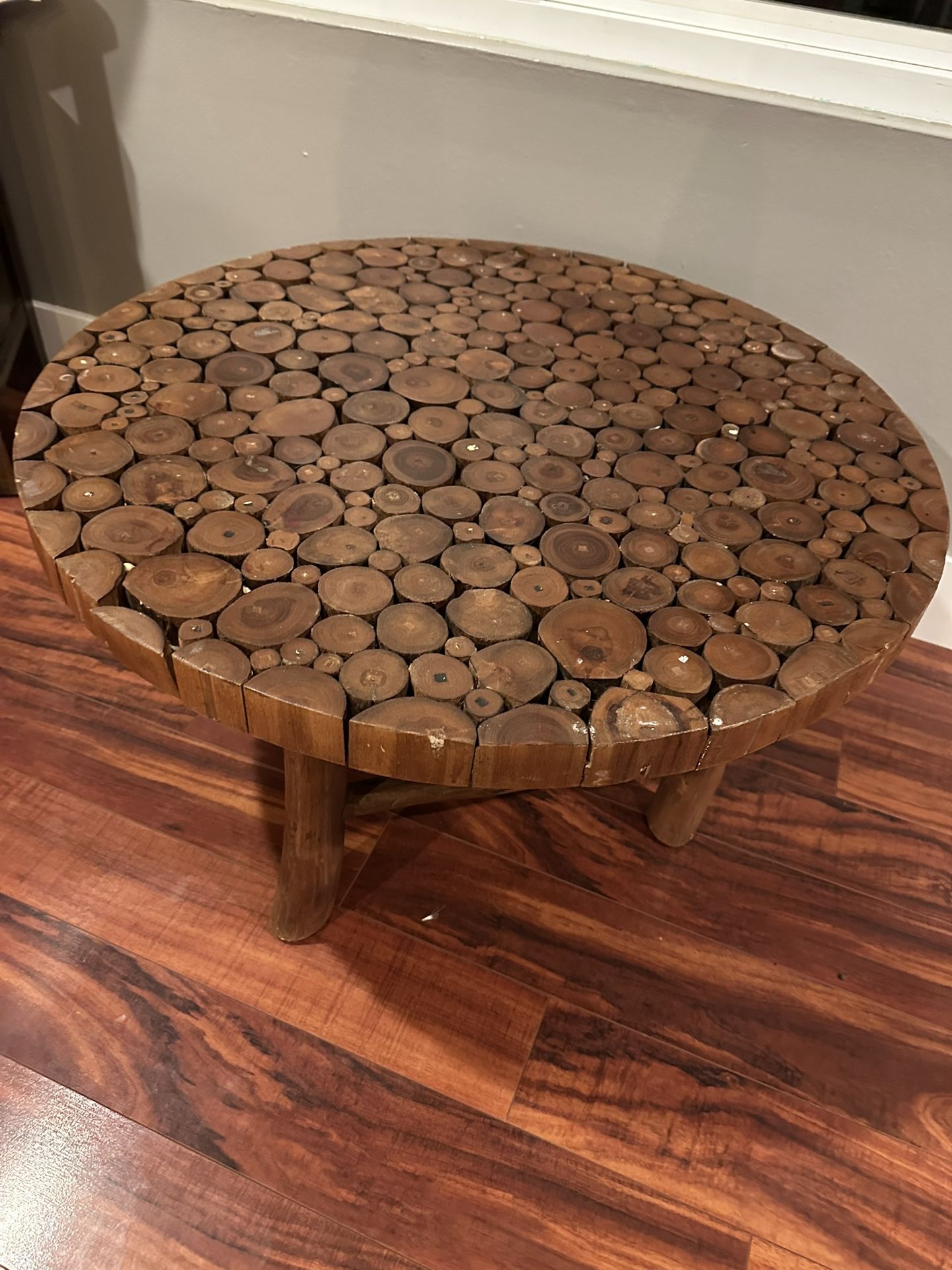 Side Table Wood And Bamboo