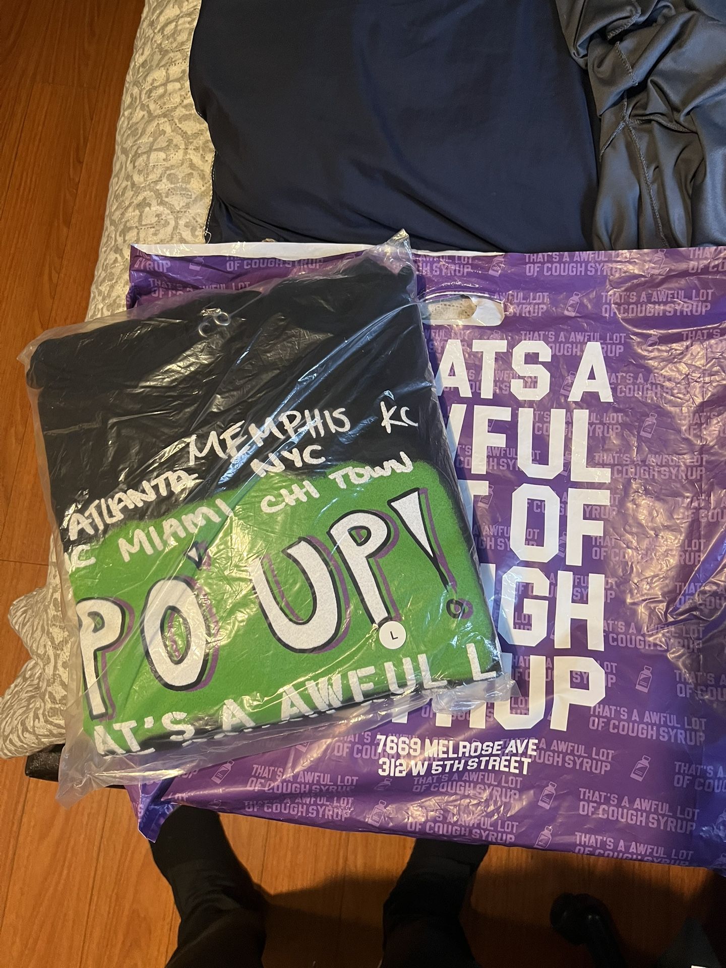 Po up Awful Lot Cough Syrup Hoodie