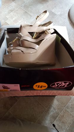 SM nude color wedge sandals. Brand new. Still in box. Never used