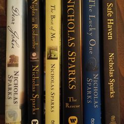 Lot of 6 Nicholas Sparks Hardcover Books