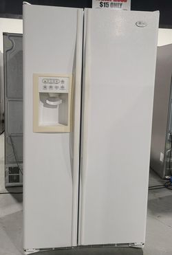 GE Side-by-Side White Fridge

