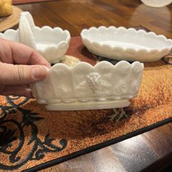 Milk glass Items 