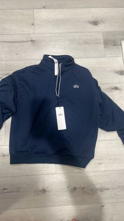 Alo Quarter-Zip Pullover Sweatshirt Navy