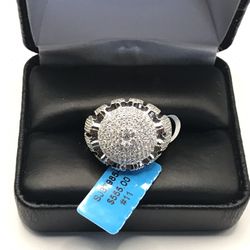 925 Sterling Silver 2.23CT MOISSANITE  Men’s Ring Size 11 Or 12