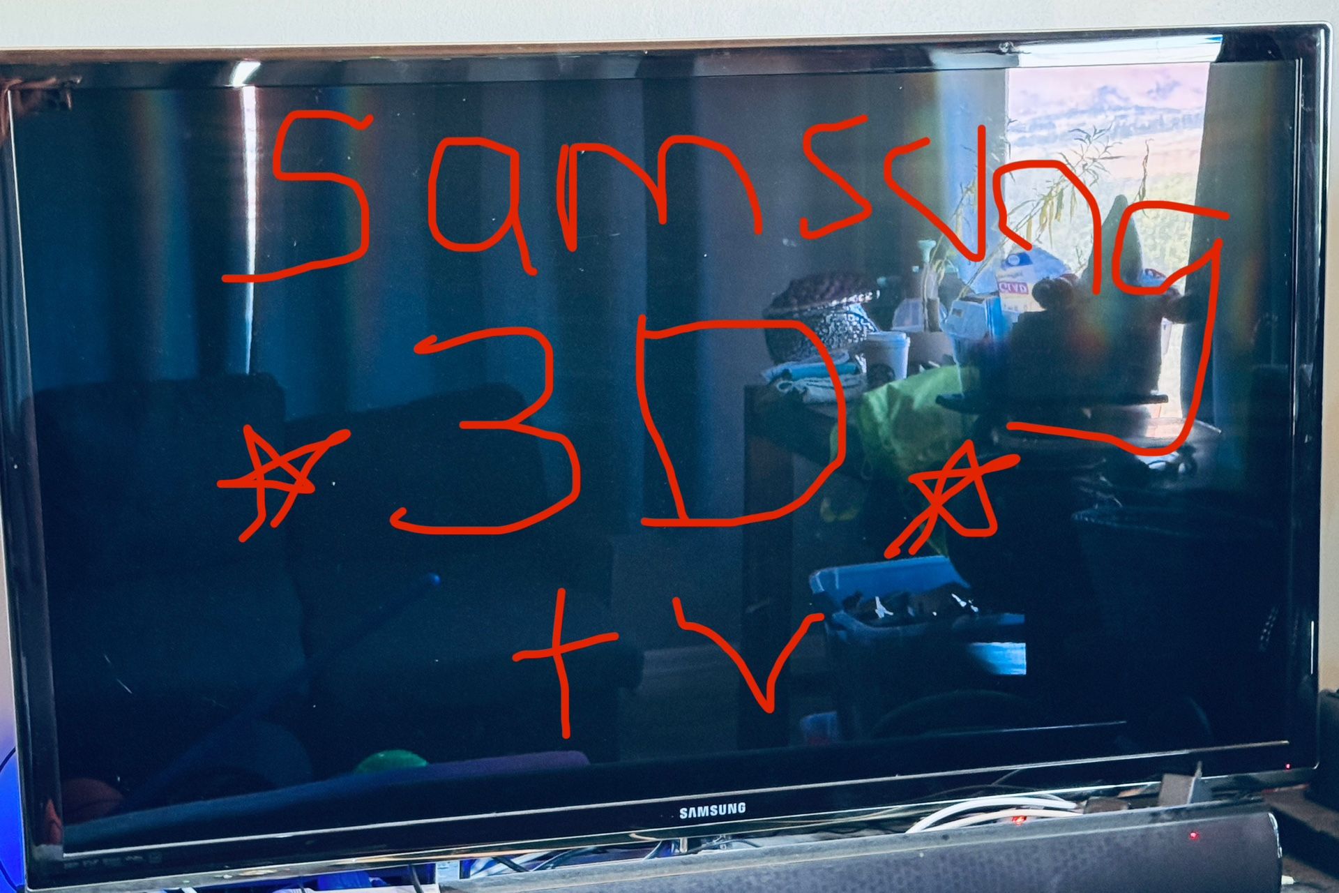 3D Samsung TV  55”   With Glasses