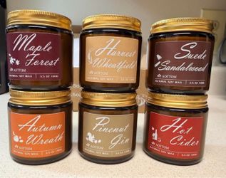 6 Piece Fall Scented Candle Set 3.5 oz