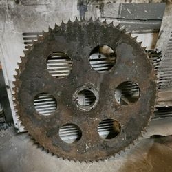 Large Cast Iron Steampunk Industrial Sprocket Gear